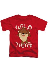 Футболка Looney Tunes Wild Thing с коротким рукавом для детей Gildan, красный