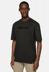Мужская хлопковая футболка Boggi Milano, черный