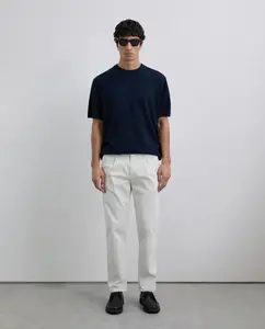 Мужская футболка с коротким рукавом из шерсти, обычного кроя Scalpers, темно-синий