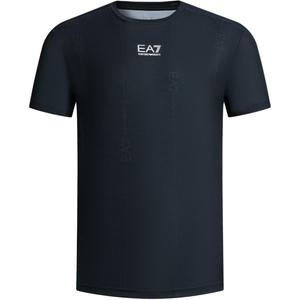 Футболка с принтом Ea7 Logo EMPORIO ARMANI, темно-синий