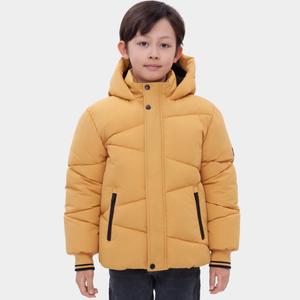 Детское зимнее пальто Rokka&Rolla Grid с флисовой подкладкой, желтый