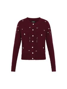 Usha BLACK LABEL Женский кардиган бордового цвета
