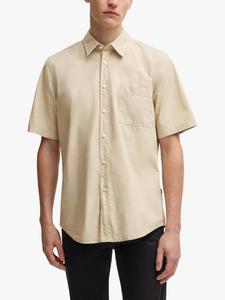 BOSS Cotton Regular Fit рубашка с короткими рукавами HUGO BOSS, Light Beige