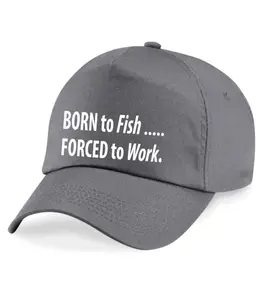 Рожденный рыбой, вынужденный работать Бейсбольная кепка 60 SECOND MAKEOVER, серый