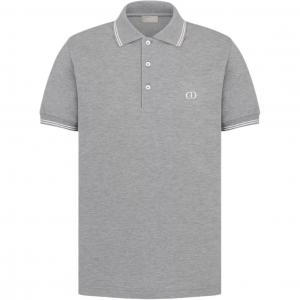 Серая поло для мужчин DIOR, серый