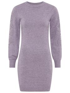 Laura Scott Вязаное платье сиреневого меланжевого цвета
