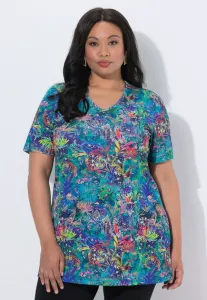 Футболка vausschnitt с принтом halbarm Ulla Popken, Azure