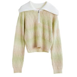 ELLE Свитер Women's Navy с воротником