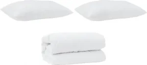 Зимнее одеяло с подушкой, 2 части, белый пух DKD HOME DECOR