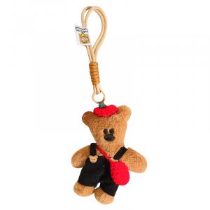 Милый и очаровательный брелок для рюкзака в виде медвежонка с плюшевым подвесным шармом, высота 14 см Happy Fish