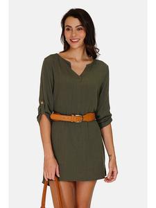 Короткое платье Le Jardin du Lin, хаки
