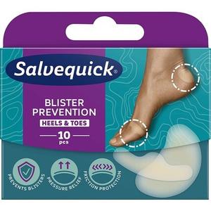 Смесь для предотвращения образования волдырей на пятках и пальцах ног — подушечки для ран, упаковка из 10 шт., Salvequick