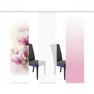 ИНТЕРЬЕРНЫЕ ИДЕИ Schiebegardine MAGNONE на липучке, комплект из 3 шт., ВxШ: 245x60 см, включая крепежные аксессуары Home Wohnideen, Rosé