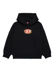Худи с логотипом Diesel Kids, черный
