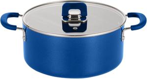 Кастрюля NutriChef с крышкой и антипригарным покрытием 4,7 л, синий