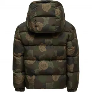 Пуховик Escer с капюшоном, детский, возраст 3-7 лет Moncler, зеленый коричневый