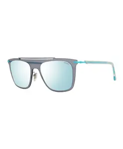 Синие мужские прямоугольные зеркальные солнцезащитные очки Police, синий