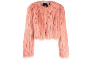 PINKO Искусственный мех худи, Pink