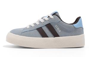 Скользоустойчивые женские низкие скейтерские кроссовки синие SEMIR