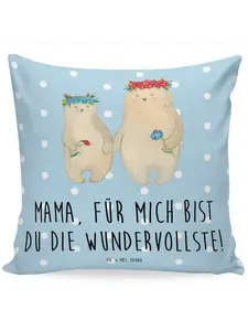 Подушка Mr & Mrs Panda 40x40 Bären, цвет blau pastell