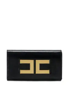 Мини-сумка на цепочке с логотипом Elisabetta Franchi, черный