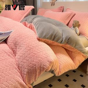 Yalu Пододеяльник 200х230 см из мягкого велюра, цвет Fenyu + Light Gray