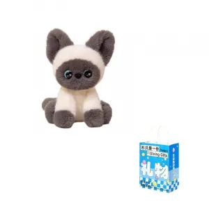 Мягкая игрушка немецкая кошка сиамская кошка три цветка плюшевая кукла высота 24см AORUNJU