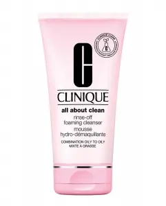 Снятие макияжа для комбинированной кожи Rinse Off пенящийся очищающий крем Clinique