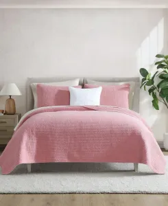 Комплект постельного белья Seashore Stitch из хлопка, двусторонний, 3 предмета, размер Full/Queen Nautica, коралловый