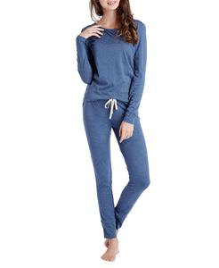 Женский комплект домашней одежды из топа и леггинсов INK+IVY, синий