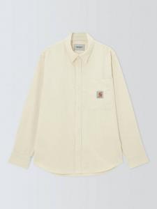 Хлопковая рубашка Regular Fit Flint Carhartt WIP, Salt