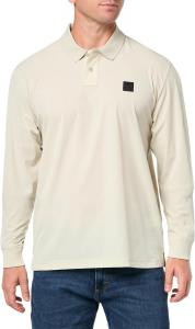 BOSS мужская рубашка-пуловер с резинкой и воротником-стойкой, Dessert Beige