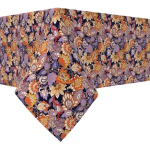 Прямоугольная скатерть, 100 % хлопок, 60x104 дюйма, цветочный 26