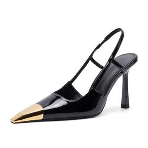 Туфли на тонком каблуке, высокие, 7 см, 9 см, женские UMEK, Black 7Cm