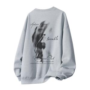 Свитшот Unisex Crew Neck Moderate Heavyweight HUANQIU, светло-серый