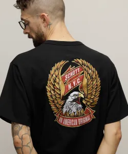 Футболка с вышивкой «Орёл и лента» / Вышитая футболка «Орёл и лента»