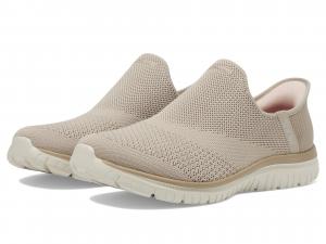 Кроссовки SKECHERS Virtue Sleek Hands Free Slip-Ins, серо-коричневый