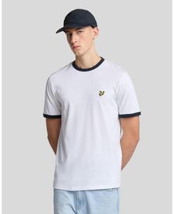 Мужская футболка с контрастной отделкой Lyle & Scott, White/ dark navy