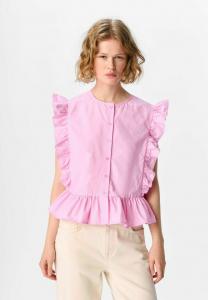 Блуза Object RÜSCHEN, Pink Frosting/Pink