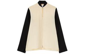 Панельная застегивающаяся на молнию атласная рубашка JIL SANDER, хаки