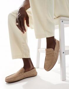 Драйверы ASOS DESIGN из замши цвета камня