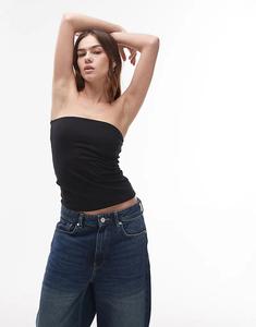 Удлиненный бандо черного цвета Topshop