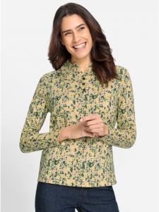 Рубашка-поло с длинными рукавами с принтом цвета слоновой кости и лимона WITT WEIDEN