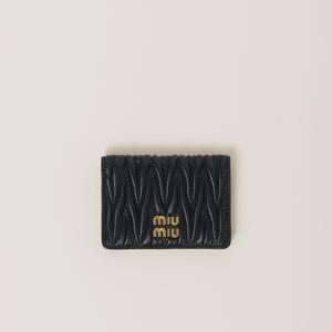 Кардхолдер из стеганой наппы MIU MIU, черный
