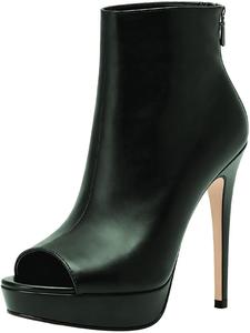 Женские ботильоны XYD на высоком каблуке с открытым носком, платформой и застежкой-молнией сзади, сексуальные туфли на шпильке для вечеринок, Dark Green