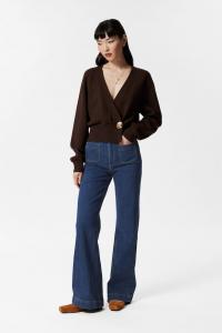 Расклешенные джинсы с высокой талией & Other Stories, синий