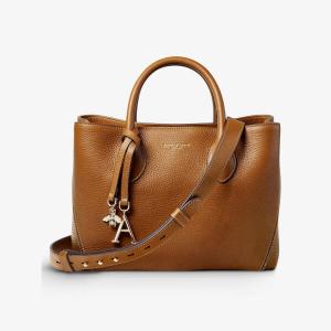 Кожаная большая сумка London среднего размера Aspinal Of London, цвет tan