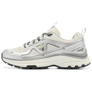 QIAODAN Кроссовки для бега с низким верхом, противоскользящие, износостойкие, женские, белые, серебристые