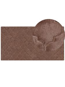 Beliani Пушистый плед GHARO коричневого цвета - (Ш) 80 x (Д) 150 см