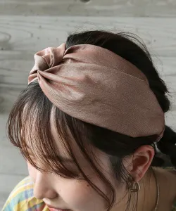 Блестящий крестообразный тюрбан Colleca La, цвет Pink Brown